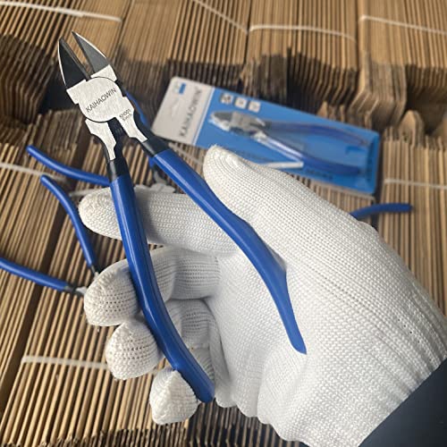 Wire Cutters 6 Pack, KAIHAOWIN 6 inch Dikes Small Wire Cutters Flush Cutters Wire Snips Clippers Diagonal Cutters Side Cutters Cutting Pliers for Crafting - size: 6pack