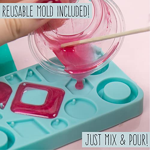 STMT D.I.Y. Resin Jewelry Studio, All-in-One Resin Jewelry Making Kit with Molds, Fun DIY Kit to Make Your Own Necklaces, Bracelets & More, Great Gift for Teen Girls 14+ - style: Resin
