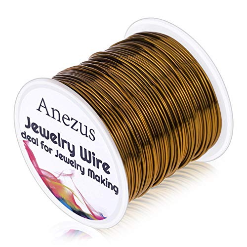 anezus 20 Gauge Jewelry Wire, 28 Yards Craft Wire Tarnish Resistant Copper Beading Wire for Jewelry Making Supplies and Crafting(Antique Bronze) - color: Antique Bronze