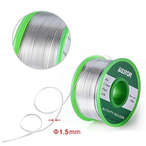 AUSTOR 1.5mm Lead Free Solder Wire with Rosin Core - size: 1.5mm 100g