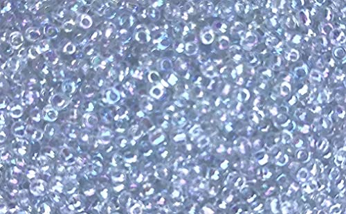Czech Glass Seed Beads Crystal Clear Size:6/0 40 gr / 1.4 oz… (Clear Iridescent) - color: Clear Iridescent