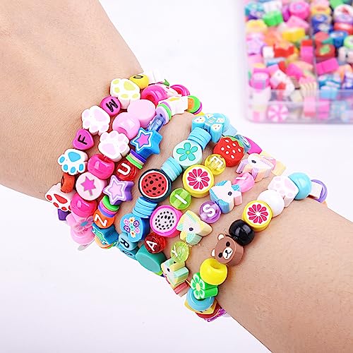 2480pcs Thanksgiving Fall Polymer Clay Beads Charms Friendship Bracelet Necklace Earring Jewelry Making kit, Accessories for Arts Crafts DIY Gifts for Women Girls - color: A5#Thanksgiving Fall