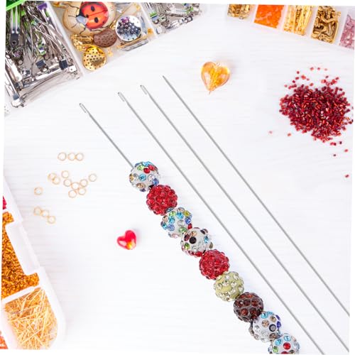 10Pcs Beading Needles Set for Jewelry Making Stainless Steel Bead Threaders for DIY Crafting Portable Beads Threading Tools for Home Use