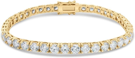 1.0-10 Carats Lab Grown Diamond Tennis Bracelet in 14K Gold, F Color & VS Clarity, Classic Diamond Bracelets for Women, part of our Premium Jewelry Signature Collection.