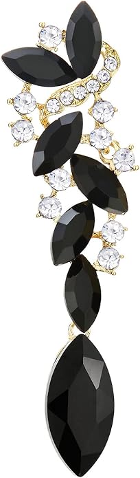 Art Deco Wedding Bridal Party Rhinestone Marquise Cluster Chandelier Long Dangle Statement Earrings