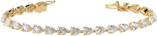 Houston Diamond District 2 to 28 Carat Lab Grown Diamond Classic Tennis Bracelet, 4-Prong Setting for Women (E-F Color, VS2-SI1 Clarity)