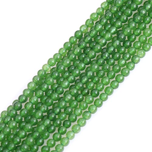 GEM-Inside Natural 2mm Green Taiwan Jade Gemstone Loose Beads Spacer Tiny Beads for DIY Jewelry Making 15" - color: Green Taiwan Jade, size: 2mm