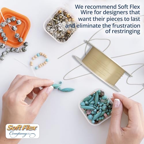 Soft Flex 49 Strand Beading Wire - Medium 0.19 Diameter - 10 Feet Nylon Design Wire - style: Bone