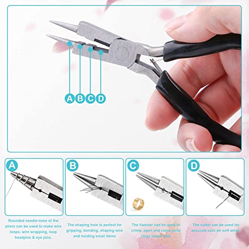 3Rolls 20/24 Gauge Silver Wire with 4 in 1 Jewelry Pliers, Modacraft Tarnish Resistant 20 Gauge Craft Wire 24 Gauge Jewelry Wire for Jewelry Making Supplies and Craft - color: Silver, size: 20/24 Gauge Set