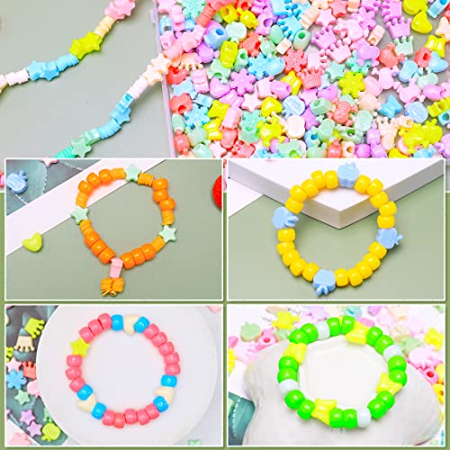 Eppingwin 1/2 pounds Shaped Pony Beads - color: Multi-Shaped, size: Medium Pack