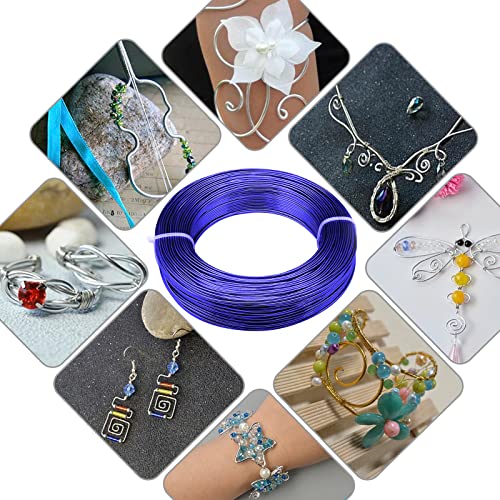 2mm Aluminum Wire - 100 Feet, 12 Gauge, Bendable, Anodized for Sculpting, Jewelry Making, Armature Making - size: 2mm, style: Blue