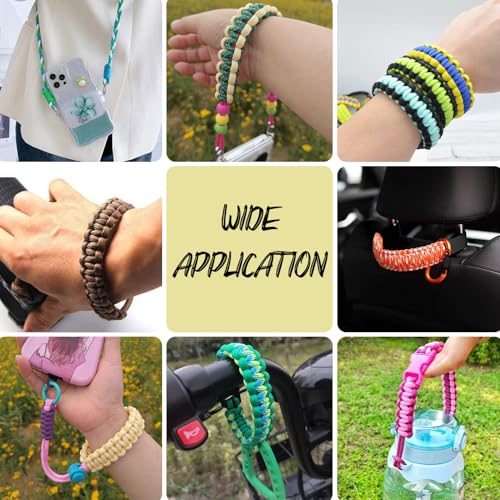 Cheriswelry 4mm Elastic Bracelet String Cord Soft Stretch Polyester Cord Chinese Knotting Cord for Necklace Bracelet Jewelry Making Macrame Sewing Supplies (15 Bundles)