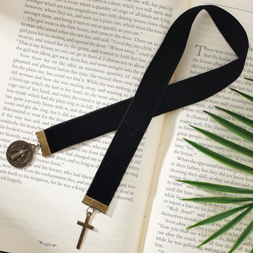 Vintage Religion Christian Bookmark with Cross Pendant Bible,Handmade Bookmarks for Reading Women,Men,Book Lovers,Girls,Teens,Teachers and Students - style: cross