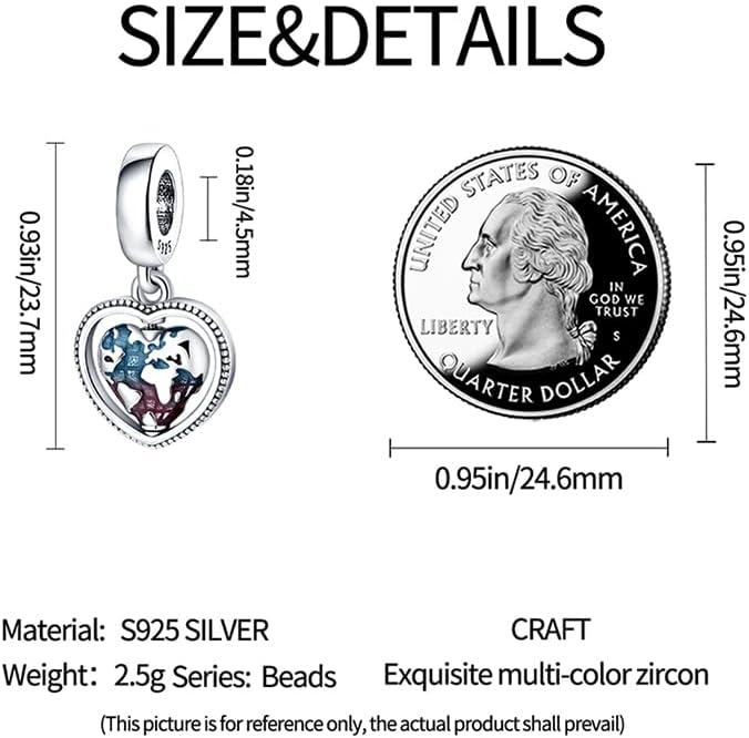 LIGHTDOG 925 Sterling Silver Charm fits Pandora Charm Bracelet Necklaces Pendant Bead Charms Jewelry Gift for Women Family Friends