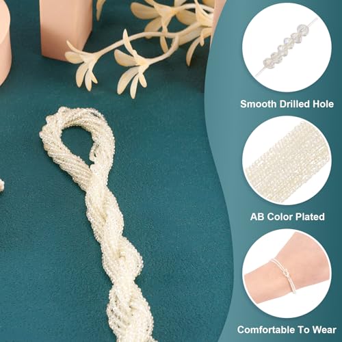 FASHEWELRY 10 Strands Briolette Crystal Glass Beads 2mm Rondelle Faceted Glass Spacer Beads Full Rainbow Plated for Necklace Bracelet Jewelry Making (Champagne Yellow) - color: Champagne Yellow, size: 2mm