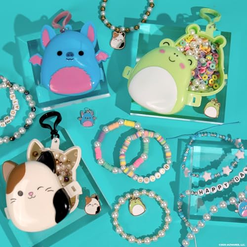 Original Squishmallows Wendy The Frog Bracelet Kit, Makes 3 Accessories, Fun Beads and Charms, Bonus Keychain, Friendship Jewelry Making Set, Gifts for Girls, Craft Kits, Arts and Crafts for Kids - style: Wendy the Frog
