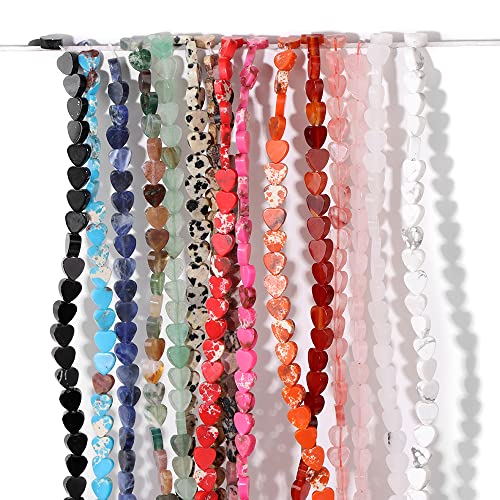6mm Natural Amazonite Stone Beads Heart Shape Cute Fine Gems Spacer Beads Fit Jewelry Making DIY Exquisite Necklace Bracelet Accessory - color: Amazonite