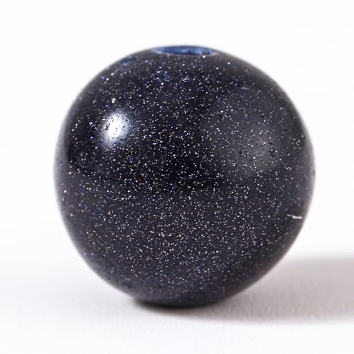 100Pcs Natural Stone 6mm BlueSand Stone Round Loose Gemstone Energy Healing Beads Hole Size 1mm DIY Smooth Beads for Bracelet Necklace Earrings Jewelry Making - color: BlueSand Stone, size: 6mm
