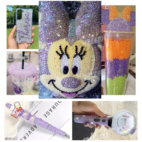 qiipii 8 Color 2-6mm Purple Jelly Resin Rhinestones w B7000 Jewelry Glue for Bedazzling Crafting Flatback Stones Gems Diamonds for Nails Face Eyes Makeup Tumblers Bottles Crafts Clothes Shoes Phones - color: Light / Dark / Peacock Purple Series Rhinestone