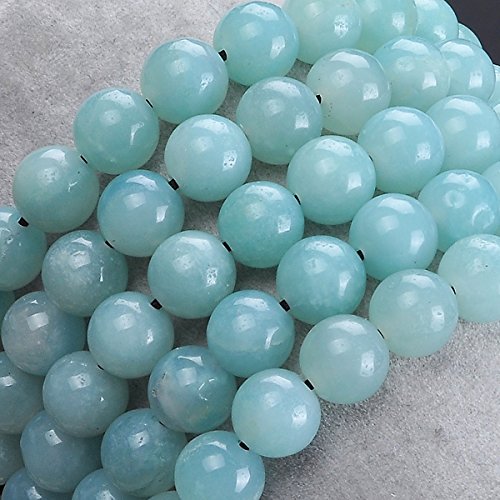 MASSIVE BEADS Natural Healing Power Gemstone Crystal Beads Unisex Adjustable Macrame Bracelets - color: Amazonite, size: 6mm