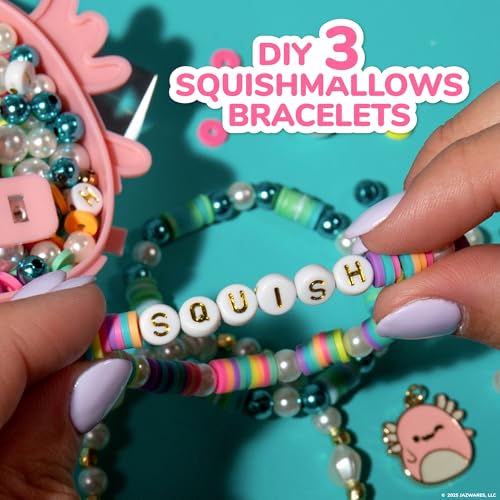 Original Squishmallows Archie The Axolotl Bracelet Kit, Friendship Bracelet Kit, Charm Bracelet Making Kit, Gifts for Girls, Squishmallows for Boys, Craft Kits - style: Archie the Axolotyl