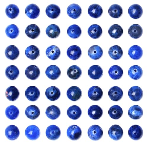 QINJIEJIE 100PCS Blue Sodalite Beads 8mm Natural Stone Beads Round Loose Gemstone Bead for Bracelet Beading Crystal Jewelry Making DIY Necklace Earrings 0.32" - color: Blue Sodalite, size: 100PCS