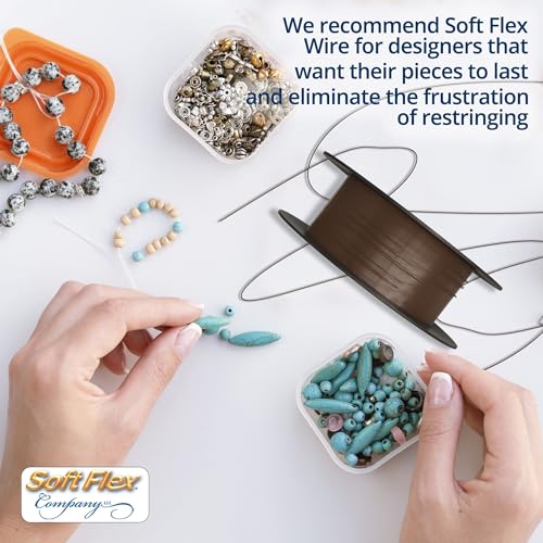 Soft Flex 49 Strand Beading Wire - Medium 0.19 Diameter - 100 Feet Nylon Design Wire - style: Antique Brass