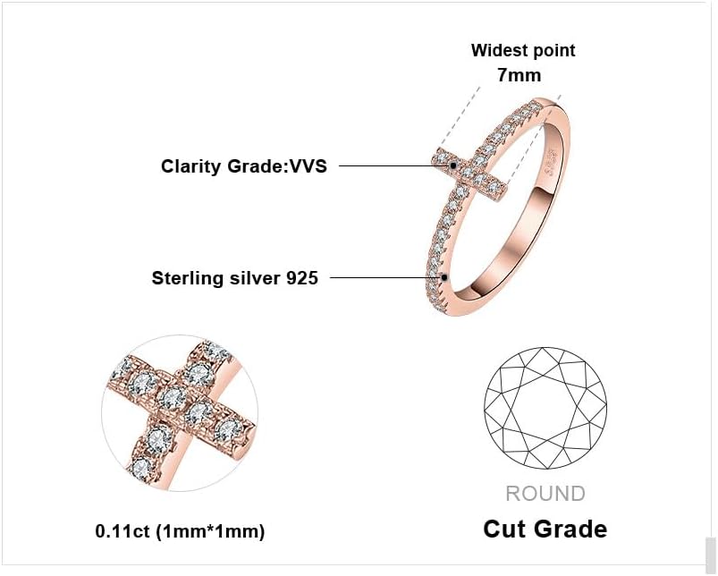JewelryPalace 14k White Yellow Rose Gold Plated 925 Sterling Silver Rings for Women, Cubic Zirconia Promise Rings for Her, Stackable Wedding Bands Rings for Women Infinity Forever Love Knot Ring