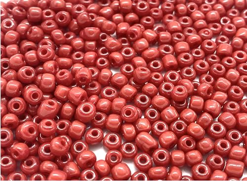 Czech Glass Seed Beads Size:6/0 40 gr / 1.4 oz… (Red) - color: Red