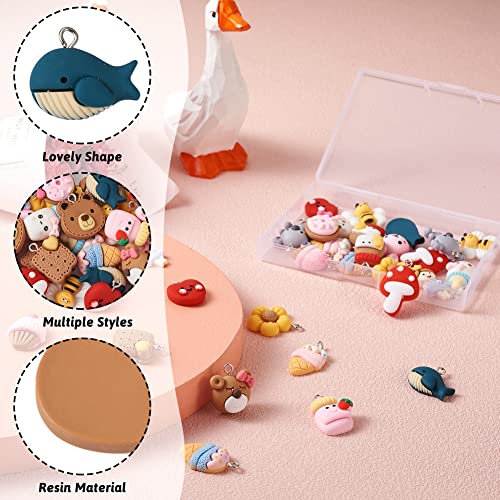 Craftdady Resin Plastic Miniature Food Snack Pendants Charms Ice Drink Juice Pendants Cute Bottle Fruit Keychain Charms Hang Ornament for DIY Craft Earring Bracelet Necklace Jewelry Making - color: Mixed Color 18 Styles