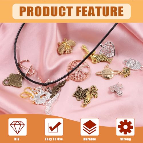 Tanstic 771Pcs 4 Colors Ribbon Ends Fastener Clasps Kit, Bookmark Pinch Crimp Ends with Jump Rings, Lobster Claw Clasps, Chain Extenders, Pendant Charms and Jewelry Pliers for DIY Crafts - color: Ribbon Ends + Jewelry Clasps + Jump Rings