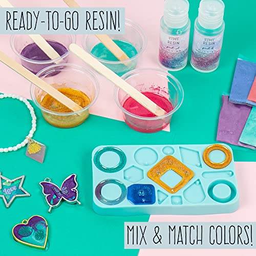 STMT D.I.Y. Resin Jewelry Studio, All-in-One Resin Jewelry Making Kit with Molds, Fun DIY Kit to Make Your Own Necklaces, Bracelets & More, Great Gift for Teen Girls 14+ - style: Resin