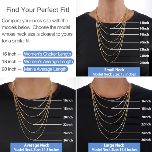 Jewlpire 1.3mm Box Chain 14K Gold Plated 925 Sterling Silver Chain Necklace for Women, Thin & Sturdy Womens Chains Necklace 14 16 18 20 22 24 26 Inches - color: 14K Gold Plated, size: 22 Inches
