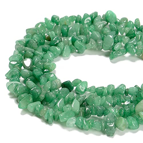 3-5mm Natural Green Aventurine Gemstone Chips Loose Beads Semi Precious for Jewelry Making DIY Handmade Craft Supplies 1 Strand per Bag Approxi 32" - color: Green Aventurine