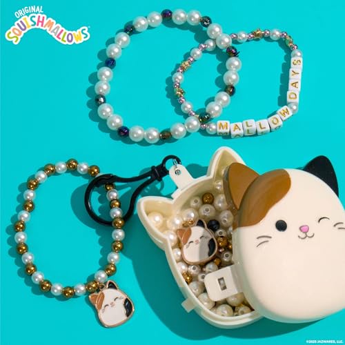 Original Squishmallows Cam the Cat Bracelet Kit, Makes 3 Accessories, Fun Beads and Charms, Bonus Keychain, Friendship Jewelry Making Set, Gifts for Girls, Craft Kits, Arts and Crafts for Kids - style: Cam the Cat