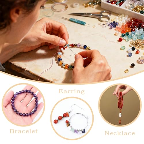 Natural Stone Beads Round Genuine Real Stone Beading Strand Loose Gemstones DIY Smooth Bead for Bracelet Necklace Earrings Jewelry Making (Black Onyx, 4mm 90 Pieces) - color: Black Onyx, size: 4mm 90pcs