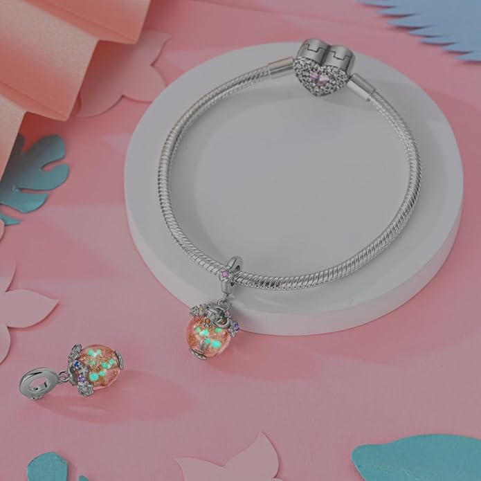 MULA 925 Sterling Silver Charms for Bracelets and Necklaces Airplane Passport Dangle Pendants Beads Butterfly Dragonfly Charms Jewelry Charm for Women