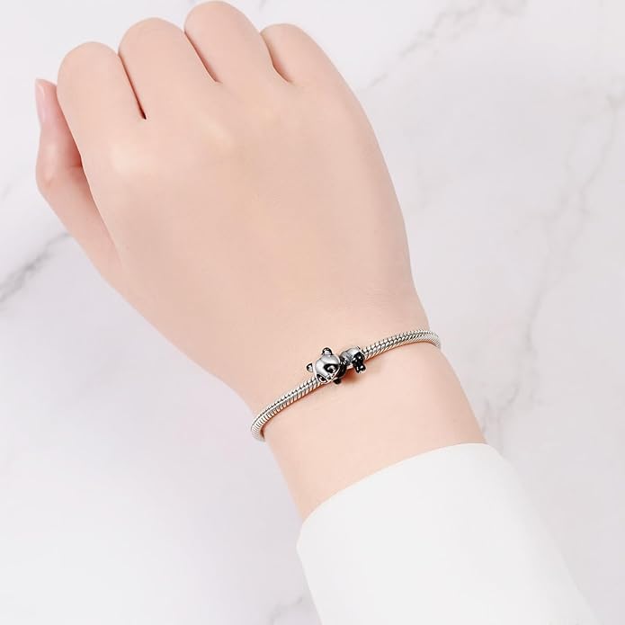 Cute Panda Animal 925 Sterling Silver Charms for Bracelets and Necklace Dangle Pendants Butterfly Elephant Dog Bead Jewelry Present for Women Family Friends