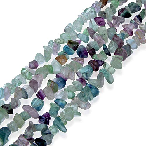 Genuine Fluorite Chips Gemstone Beads 5-8mm Irregular Shaped Crystal Chip Stone Loose Bead for Jewelry Making 1 Strand 32" - color: Fluorite