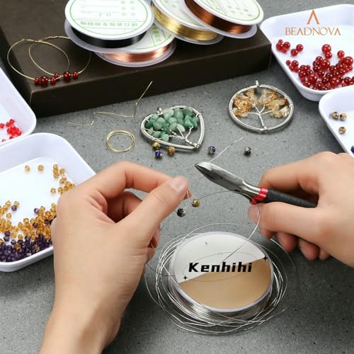 3-roll, Copper Wire, Beaded Wire for Jewelry Production, Jewelry line, Jewelry Production line, Beaded Wire, Craft line, Jewelry Production line, Bendable Curve (30 Gauge) - size: 30 Gauge