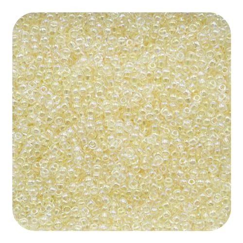 2mm Craft Glass Seed Beads for Jewelry Making, 4400 Pcs Friendship Bracelet Beads for Hair Braiding, DIY Necklace Key Chain Home Decor (Champagne) - color: Champagne1, size: 2mm