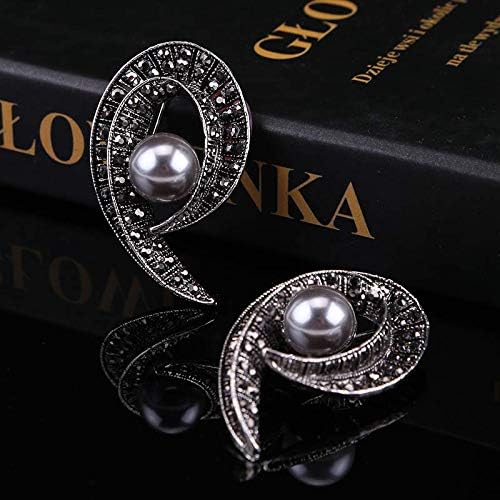 Brooch Pins for Women Girls Fashion Flower Crystal Rhinestone Pearl Jewelry
