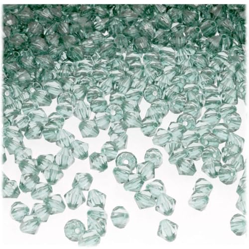 The Crafts Outlet, 1,000-pc Acrylic Bicone Beads, Faceted, 4mm, Clear