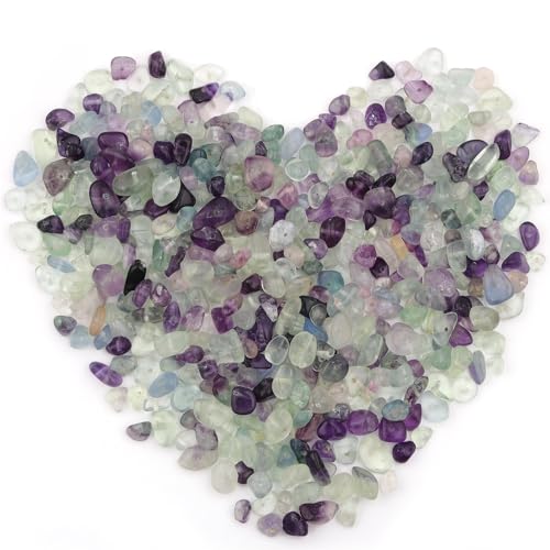 400pcs Natural Chip Stone Beads for Jewelry Making Fluorite 5-8mm Irregular Gemstones Healing Crystal Loose Rocks Bead Hole Drilled for Ring Earrings Necklace Bracelet Making DIY Art Crafts - color: Fluorite (2 Strands-62")
