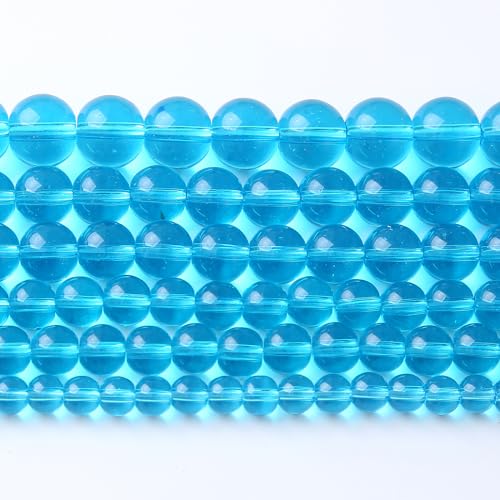 90pcs 4mm Topaz Blue Crystal Glass Beads Round Loose Spacer Beads for Jewelry Making DIY Bracelet Necklace (Blue Crystal Glass, 4mm) - color: Blue Crystal Glass, size: 4mm
