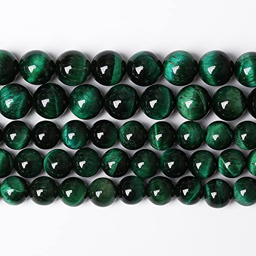 90PCS 4mm Top AAA Green Tiger Eye Beads Natural Stone Round Loose Beads for Jewelry Making DIY Bracelet,Necklace, Earrings 15" Inch (Green Tiger Eye Stone, 4mm) - color: Green Tiger Eye Stone, size: 4mm