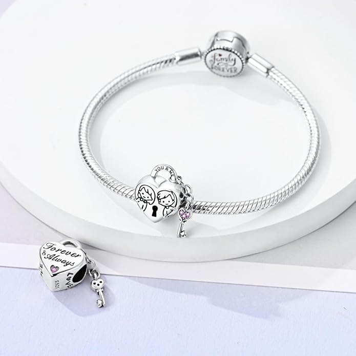 MULA 925 Sterling Silver Charms for Bracelets and Necklaces Family Letters Dangle Pendants Airplane Travel Beads Family Tree Jewelry Charms for Women