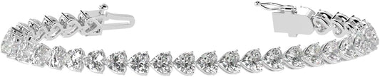 Houston Diamond District 2 to 28 Carat Lab Grown Diamond Classic Tennis Bracelet, 4-Prong Setting for Women (E-F Color, VS2-SI1 Clarity)