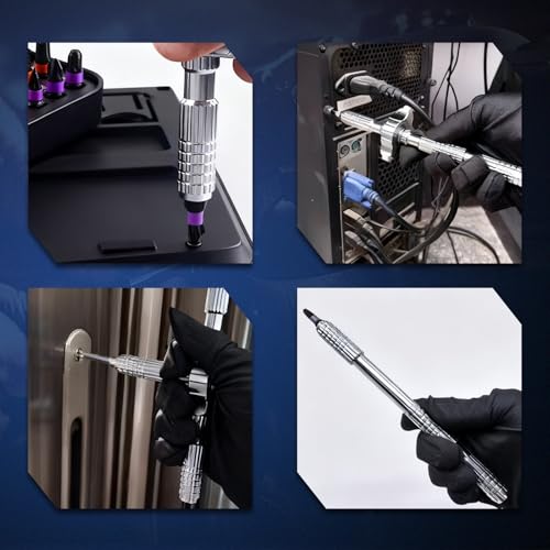 Ratcheting Screwdriver Set, 40-in-1 Magnetic Multi-Bit Driver with Dual-Direction Ratchet, Detachable T-Handle, Magnetic Booster, Extended Grip & Storage Box for Home Repair, Appliances & DIY - size: 40 PCS