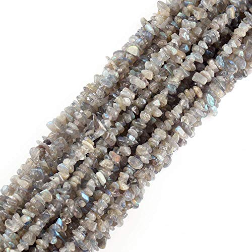 Genuine Labradorite Chips Gemstone Beads 5-8mm Irregular Shaped Crystal Chip Stone Loose Bead for Jewelry Making 1 Strand 32" - color: Labradorite